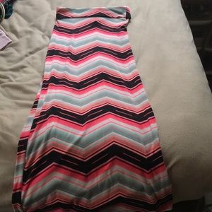 Bright Chevron Maxi Skirt